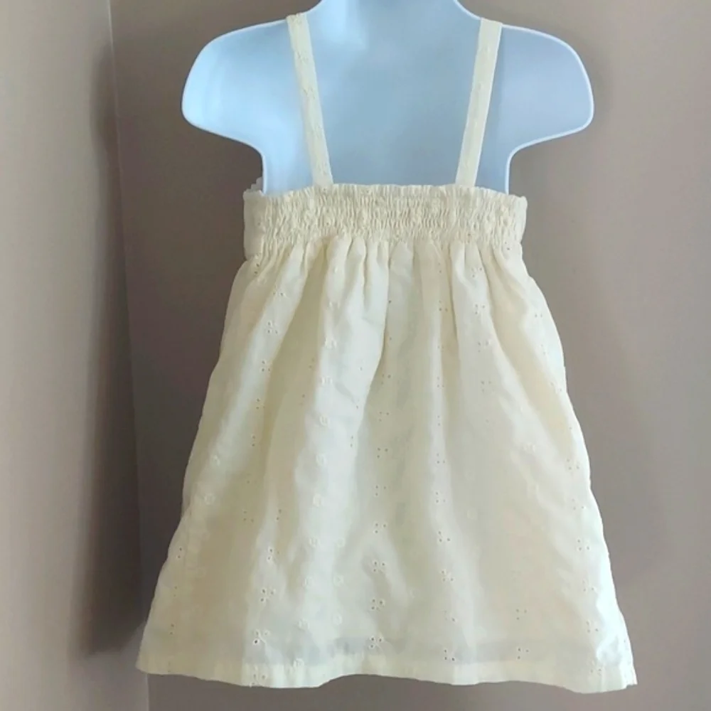 Little Bitty yellow eyelet sunflower applique dress - size 2T